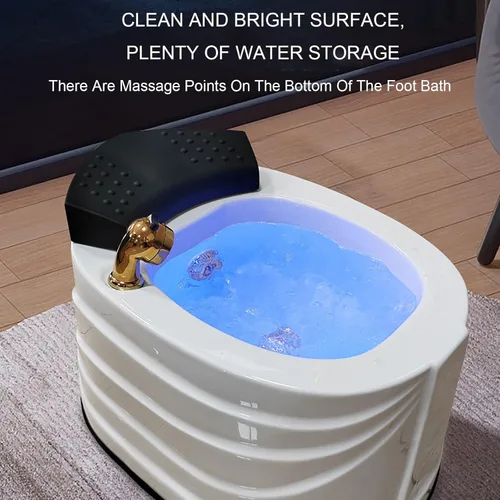 Miniatura 7 de DOSSAE Bañera de remojo de pies, bañera extra grande para remojo de pies, cubo de pies Acrliy, masajeador de pies y balde de pies masajeador