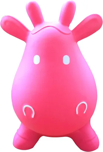 Miniatura 7 de AppleRound Caballo, vaca o unicornio inflable para montar y saltar – Saltador espacial para niños con bomba de mano – Juguete saltarín para jugar