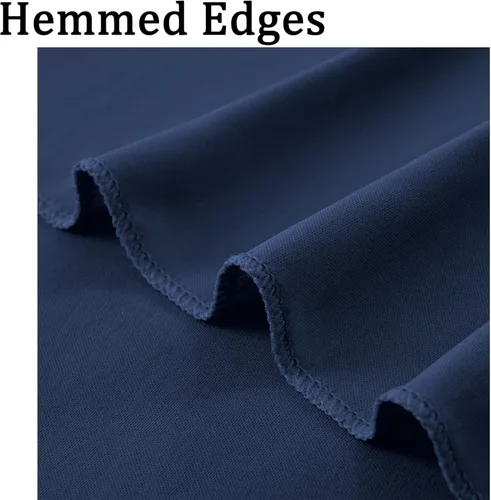 Miniatura 4 de Cortinas de fondo azul marino sin arrugas de 20 x 10 pies para fiestas, 4 paneles de 5 x 10 pies de poliéster sedoso, cortinas de fondo fotográfico