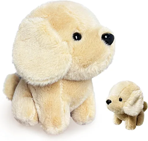 Miniatura 8 de Animales de peluche de perro marrón, juguetes de peluche Kawaii para niñas y niños, mini juguetes de peluche para perros, peluches lindos, animales