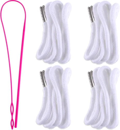 Miniatura 17 de Jetec Cordones de repuesto con cordón fácil de enhebrar para pantalones deportivos, pantalones cortos, pantalones, chaquetas (beige, azul marino)