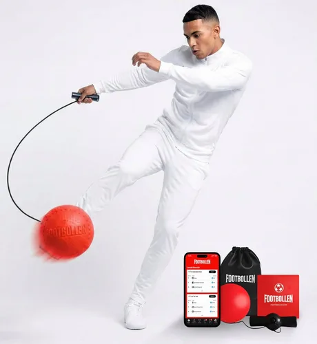 Footbollen Kick Ball - Entrenamiento interactivo de fútbol para niños, adolescentes y adultos | Mejora la coordinación pie-ojo, agilidad y control