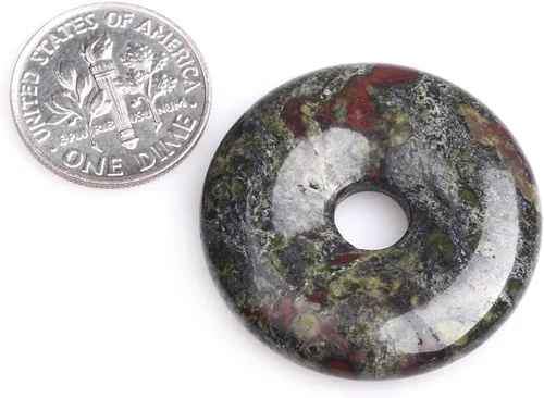 Miniatura 8 de JOE FOREMAN Anillo de cuarzo amatista natural de 1.181 in con colgante de donas circulares para hacer joyas, 1 unidad, Piedra