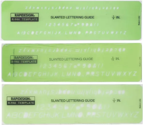 Miniatura 12 de Plantilla de letras y números verticales góticos, tamaño de 1 pulgada, 1 cada uno (R918)