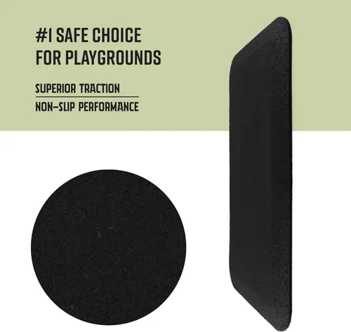 Miniatura 4 de Playsafer Tapete de Goma de Seguridad para Parques Infantiles para Columpios y Toboganes - 1" de Grosor X 24" de Ancho X 40" de Largo