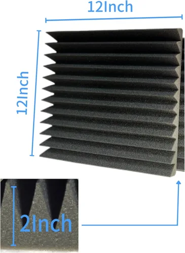 Miniatura 7 de Paquete de 24, paneles acústicos, paneles de pared, paneles de sonido, utilizados para insonorización, paneles de espuma insonorizada para paredes