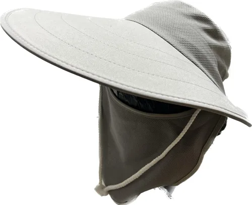 Miniatura 7 de Mrlahat Visera ancha para pesca al aire libre, gorra de pesca con solapa larga para orejas y cuello, unisex Beige