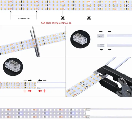 Miniatura 5 de Luz LED de crecimiento para plantas de 16.4 pies, lámpara de crecimiento de espectro completo de 2100 LEDs con alto PPFD, tira de luz de crecimiento