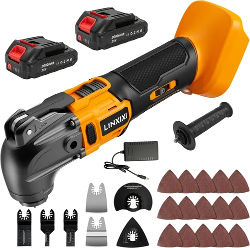 Miniatura 8 de Multiherramientas oscilantes para batería Milwaukee de 18 V, herramienta de molienda multiuso, ángulo de oscilación de 4°, 6 velocidades variables