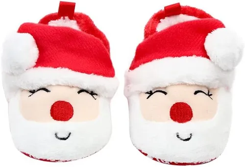 Miniatura 2 de Zapatos de Navidad para bebé recién nacido, zapatos de Papá Noel, zapatos de forro polar, zapatos de invierno cálidos para primer caminar