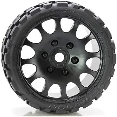 Miniatura 3 de Powerhobby Scorpion - Neumáticos/ruedas RC con cinturón Monster Truck con hexágono de 0.669 in (4) compuesto deportivo se adapta a: Arrma Outcast