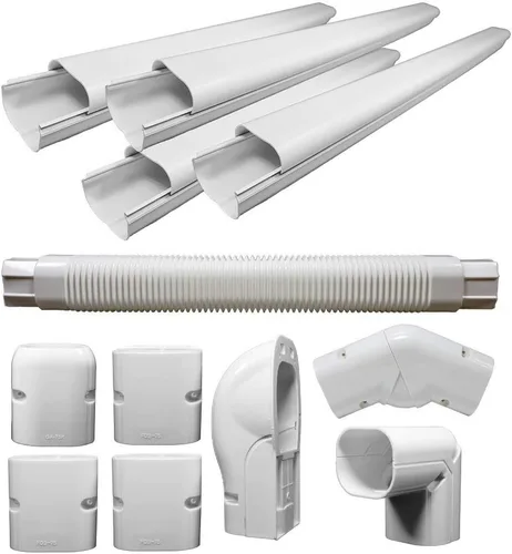 Kit de embellecedores de PVC para aparatos de aire acondicionado split y bombas de calor pequeñas