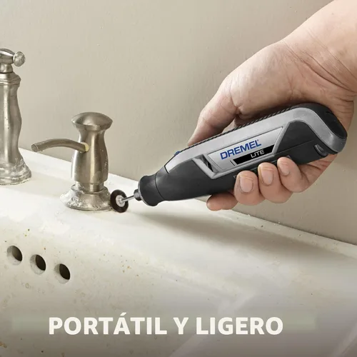 Miniatura 6 de Dremel Lite 7760 N/10 - Herramienta rotatoria inalámbrica de iones de litio de 4V, kit multipropósito de velocidad variable, carga USB, cambios