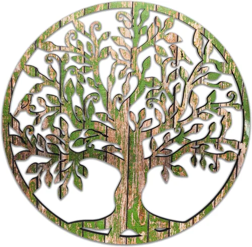 Miniatura 9 de Venodeco - Arte de pared del árbol de la vida, metal, madera, regalo de casa, decoración de pared, colgante de pared, decoración de pared, árbol