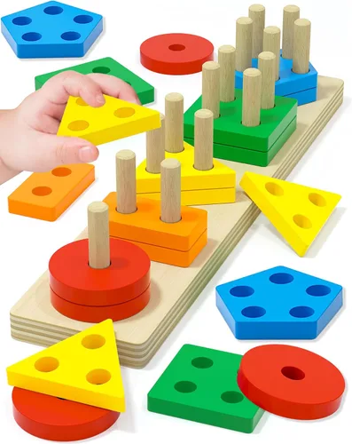 Juguetes Montessori para niños y niñas de 1, 2, 3 años, juguetes para edades de 2 a 4 años, regalos de cumpleaños de 1 a 2 años, rellenos de