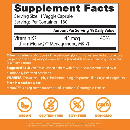 Miniatura 3 de Doctor's Best Vitamina natural K2 MK-7 con MenaQ7 blanco sin sabor, 60