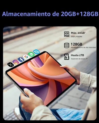 Miniatura 6 de TECLAST Android 16 T65 Tablet grande de 13.4 pulgadas, 20GB+128GB, pantalla IPS de 1920x1200 a 120Hz, procesador Octa-Core de 2.2Ghz, batería