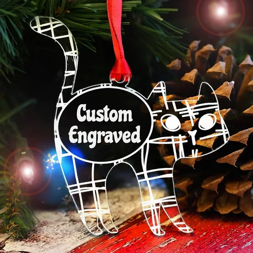 Miniatura 6 de LHS Caja de regalo personalizada para decoración de árbol de Navidad de Halloween, incluye fantasma espeluznante, adorno personalizado 2022