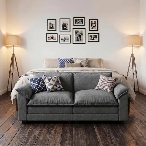 Miniatura 4 de Homall Sofá Seccional Modular de 80", Sofá Biplaza con Cojín de Doble Capa, Combinación DIY de Chenille Profundo Sofá Nube de 2 Asientos para Sala