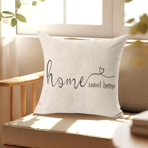 Miniatura 5 de Fundas de almohada decorativas estilo casa de campo con citas "Home Sweet Home", 18 x 18 pulgadas, funda de cojín lumbar decorativa para casa