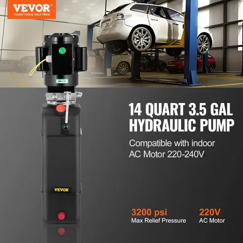 Miniatura 2 de Mophorn Bomba Hidráulica 2950 PSI 60HZ Unidad de Potencia Hidráulica 3 HP 220V Paquete de Potencia Hidráulica para Elevadores de 2 y 4 Postes Unidad