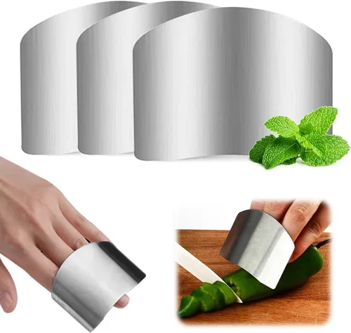 Miniatura 8 de Protector de dedos de acero inoxidable, protector de dedos mejorado 2025 para cortar alimentos, herramienta segura para cortar, cortar en cubitos