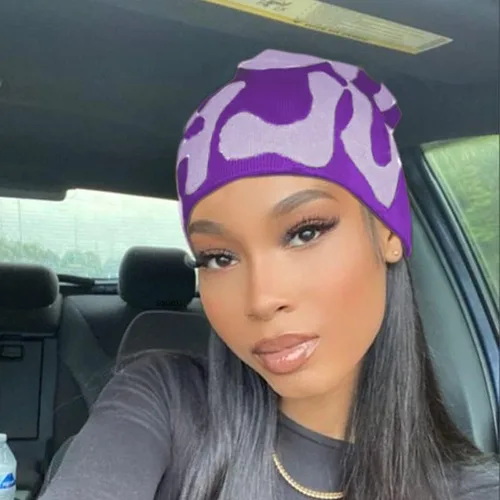 Miniatura 5 de HYPEHOME Y2k Beanie - Gorro de punto de invierno para mujer, gorro de calavera para hombre