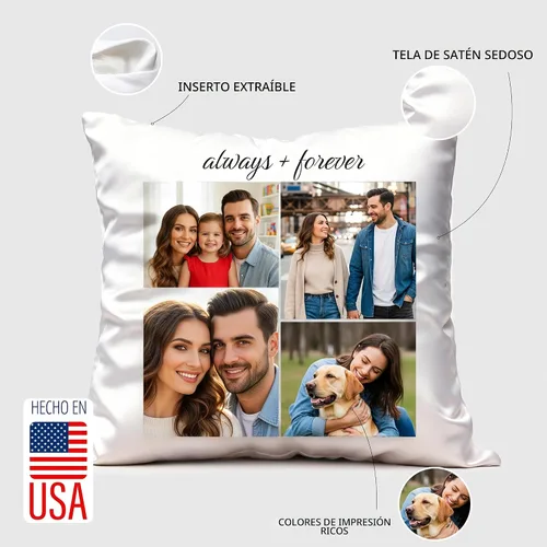 Miniatura 4 de ArtPix 3D Funda de almohada con fotos personalizada, funda de cojín personalizada con cualquier impresión de imagen, gran regalo para padre, papá