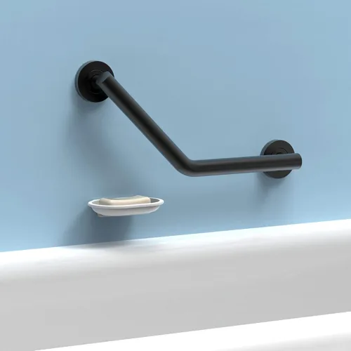Miniatura 3 de Barra de seguridad para baño, ducha e inodoro para personas mayores y discapacitados, mango de asistencia de equilibrio de ayuda de movilidad, acero