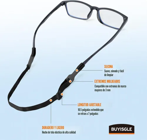 Miniatura 6 de Buyisgle Correa para Gafas de Niños - Correas sin Cola para Lentes de Sol Cordones para Niños Pequeños y Niñas - Soportes para Anteojos Alrededor