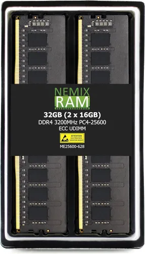 Miniatura 6 de NEMIX RAM 16 GB (1 x 16 GB) DDR4 3200 MHz PC4-25600 2Rx8 1.2V CL22 288-PIN ECC sin búfer UDIMM