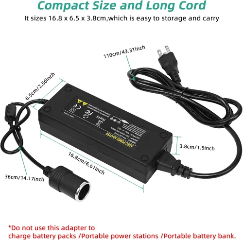 Miniatura 5 de Convertidor de CA a CC, transformador adaptador de fuente de alimentación de 12 V 15 A, CA 100 V ~ 240 V 180 W 60 Hz, adaptador de enchufe