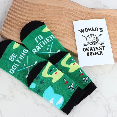 Miniatura 5 de Regalos de golf para papá, regalo único para padre, divertidos regalos de golf para hombres, incluyendo vaso, tazas, calcetines, toalla deportiva