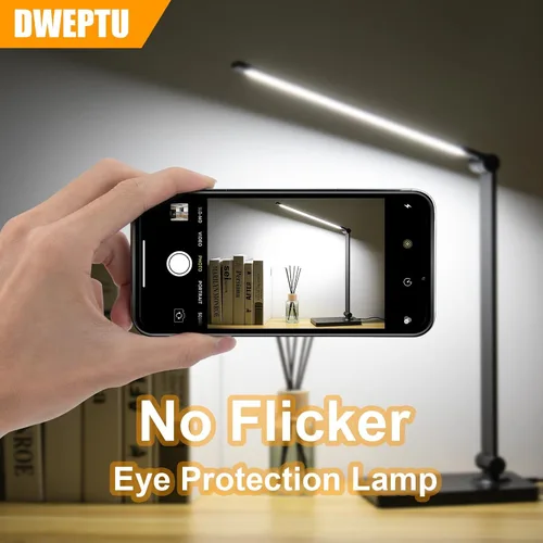 Miniatura 4 de DWEPTU Lámpara de escritorio recargable Lámparas de escritorio LED Lámparas de escritorio para cuidado de los ojos Lámpara de oficina regulable