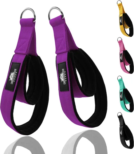 Miniatura 9 de 1 par de correas de doble bucle de Pilates para Reformer Fitness D-Ring Straps Handle Yoga Ejercicio Accesorios para el gimnasio en casa
