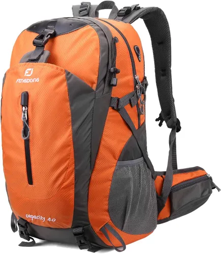 Miniatura 9 de Fengdong Mochila de viaje impermeable y ligera para senderismo, acampadas, de 40 L, para hombres y mujeres a3-Verde