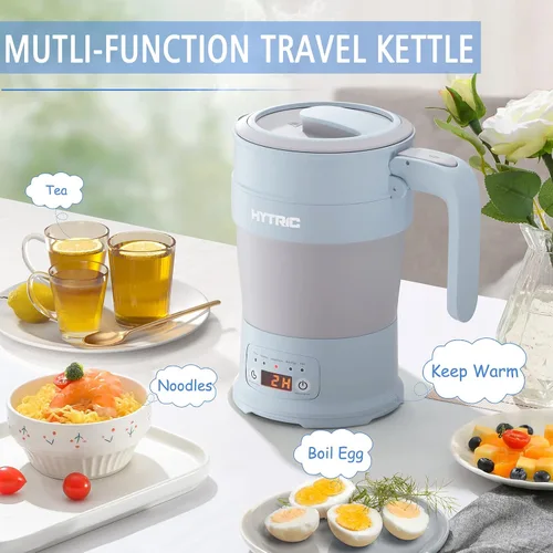 Miniatura 3 de HYTRIC Hervidor Eléctrico de Viaje, Hervidor Eléctrico Plegable Pequeño de 700ML Libre de BPA, Hervidor Portátil con Panel Multifuncional, Hervidor