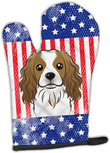 Miniatura 230 de Caroline's Treasures BB4020OVMT Dog House Collection Border Collie - Guante de horno grueso resistente al calor para sartenes calientes y horno