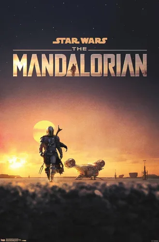 Miniatura 12 de Trends International Star Wars: The Mandalorian - Póster de pared de una hoja D23, 14.725 x 22.375 pulgadas, versión enmarcada de madera de granero