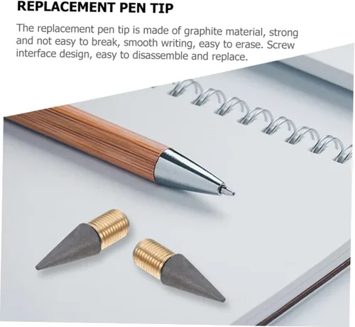 Miniatura 6 de Tofficu 20 lápices de repuesto con punta de lápiz ilimitada, punta ilimitada, bolígrafos infinitos, recargas, lápices de papelería, cabezales