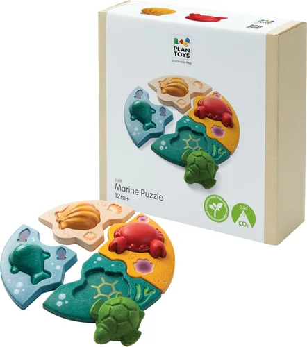 Miniatura 10 de PlanToys Juego de rompecabezas de animales de madera para niños a partir de 3 años Juego de lógica Montessori y juego a juego que desarrolla
