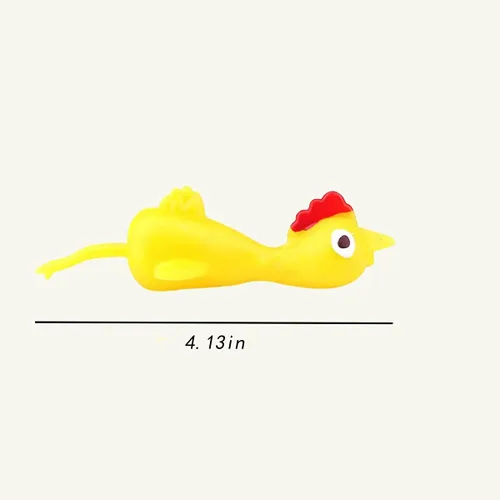 Miniatura 2 de Juego de hondas de goma – 12 piezas de pollo, divertidos juguetes para aliviar el estrés de pollo volador