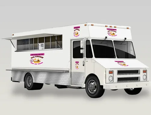 Miniatura 6 de Adhesivos para camiones de alimentos, taza de helado o concesión de concesión para restaurante, etiqueta engomada de vinilo troquelada L53, letrero