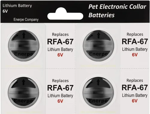 RFA-67 RFA-67D-11 - Batería de repuesto de 6 V de larga duración y alta capacidad, compatible con collares electrónicos PetSafe, paquete de 4