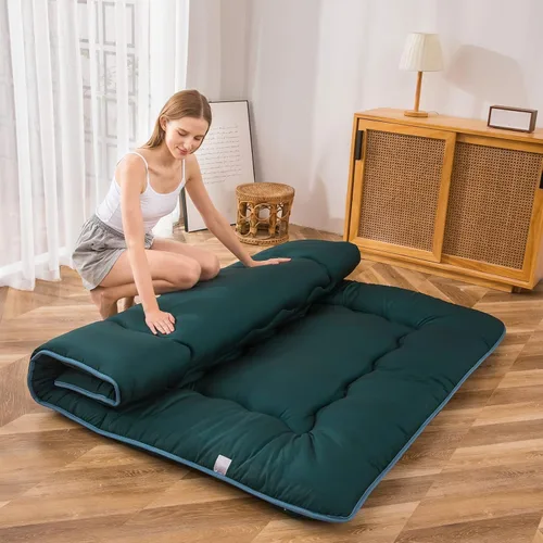 Miniatura 53 de MAXYOYO - Colchón de piso japonés, colchón tipo futón, colchón de tatami grueso, plegable, enrollable, colchón para niños y niñas, para dormitorio