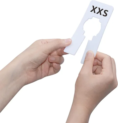 Miniatura 4 de Paquete de 40 separadores rectangulares de plástico blanco para perchas de armario por tallas de ropa, preimpresos en 8 tallas XXS, XS, S, M, L, XL