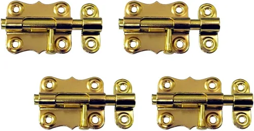 Miniatura 15 de QCAA Deco Perno de barril deslizante de acero duradero, 2 pulgadas, revestimiento negro, paquete de 4, fabricado en Taiwán Recubierto negro (2")