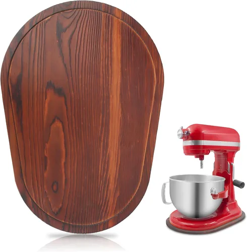 Miniatura 18 de Mezclador deslizante de bambú compatible con ayuda de cocina Bowl Lift 5-8 Qt Stand Mixer - Mover de almacenamiento de cocina Organizador deslizante