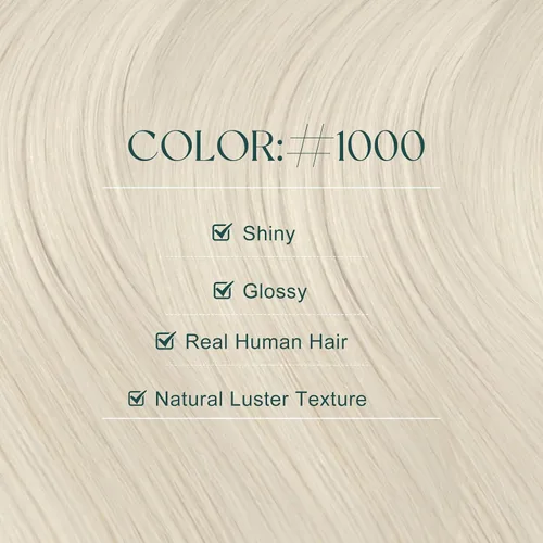 Miniatura 3 de Easyouth - Extensiones de cabello humano con cinta adhesiva, extensiones de cabello rubio blanco Remy, extensiones de cabello humano con cinta