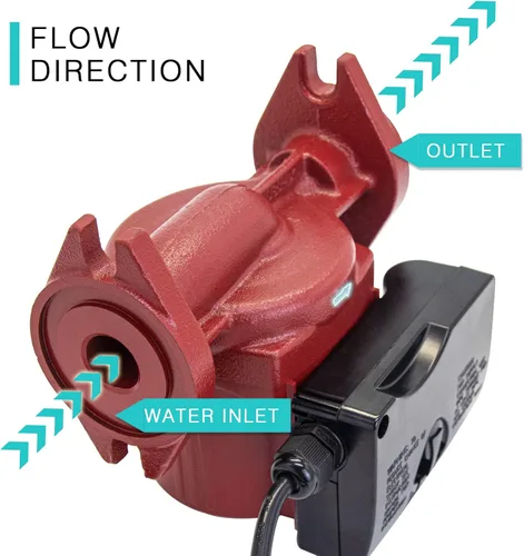 Miniatura 6 de JASSFERRY Bomba de recirculación de 1 pulgada Sistema de recirculación de agua caliente de 1/8 HP Reemplazo de bombas de circulación para calentador